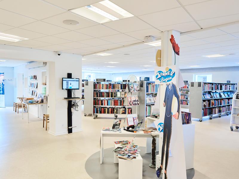 Interiør fra Nibe Bibliotek