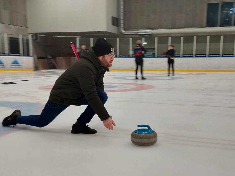 Foto af curlingspiller